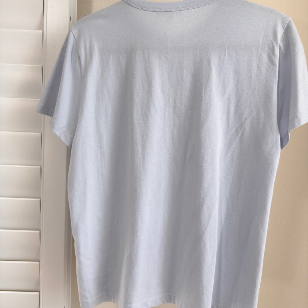 Madewell. Size M. Garment dyed all day crew neck tee Light Blue - Picture 2 of 8